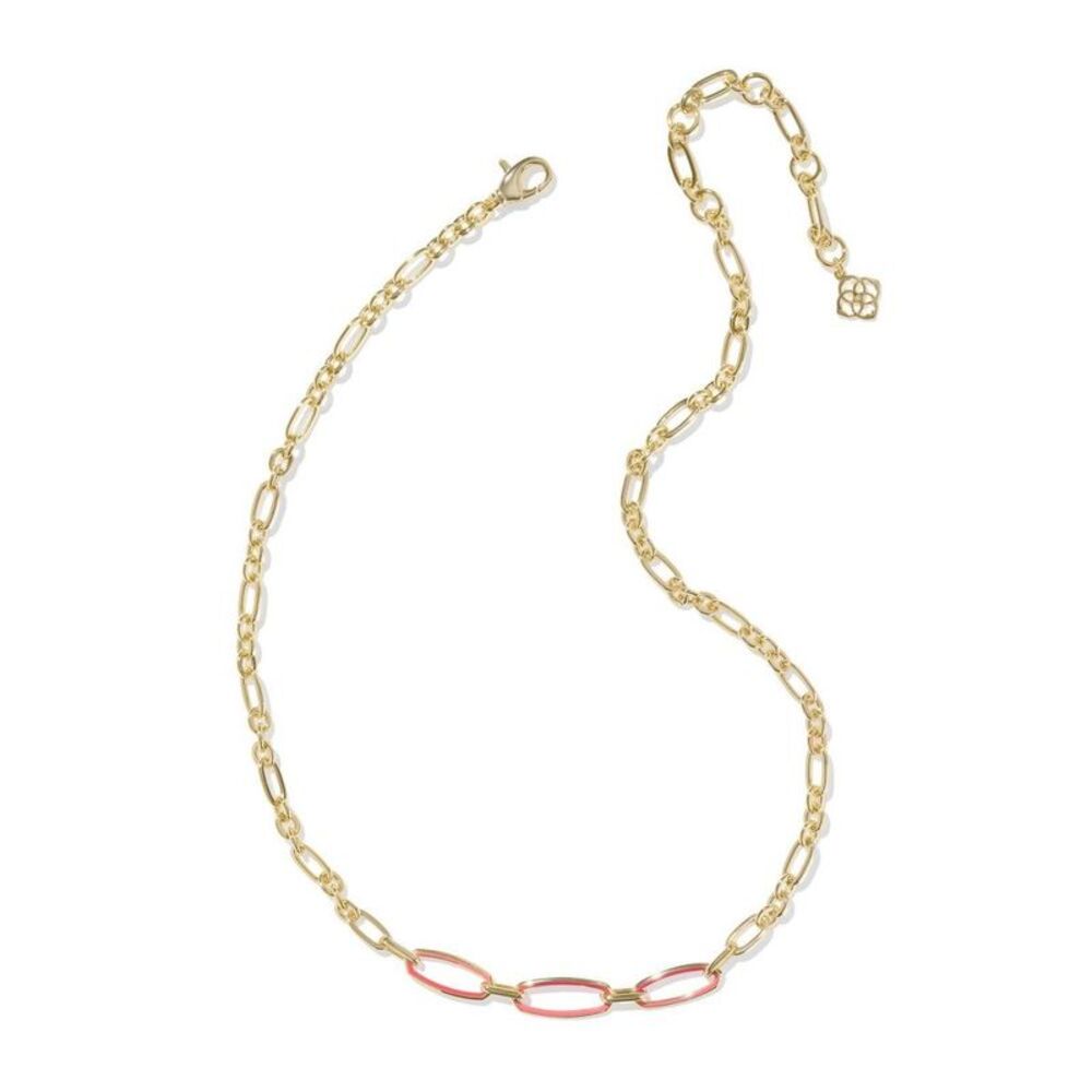 Kendra Scott Gold and Pink Necklace